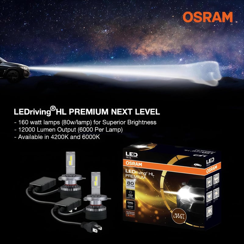 OSRAM LED Headlight for CAR H5210 Cool White (H7 12V 80W 6000K) - Image 4
