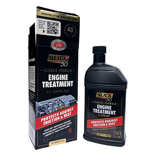 Slick 50 Original Classic Engine Treatment with Cerflon, Ceramic Protection Against Friction and Heat, 32 fl. oz, 1 Pack - Image 1