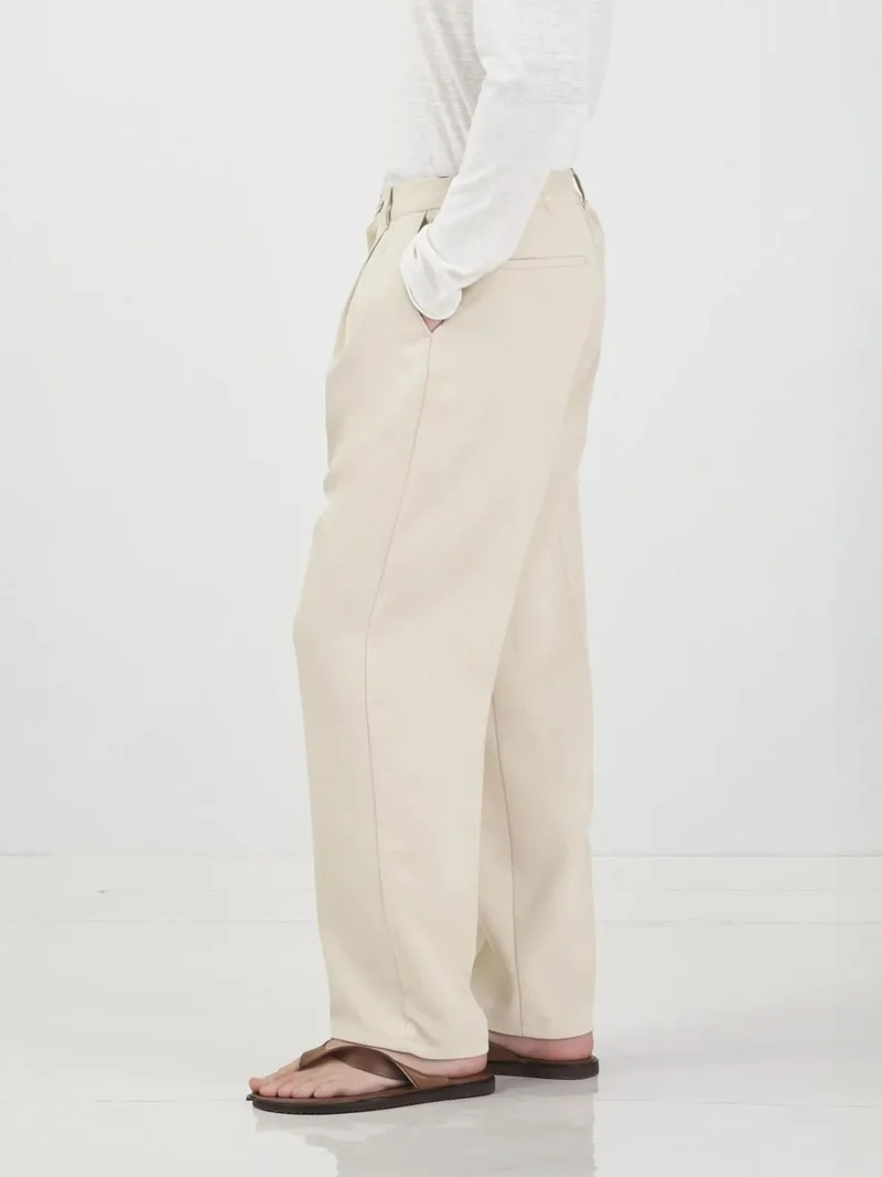 Giesto Beige Natural GIESTO Men's Straight-leg Pleated Trousers for Men | Best Price UAE