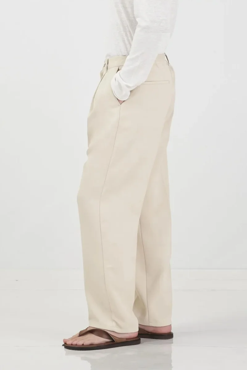 Giesto Beige Natural GIESTO Men's Straight-leg Pleated Trousers for Men | Best Price UAE