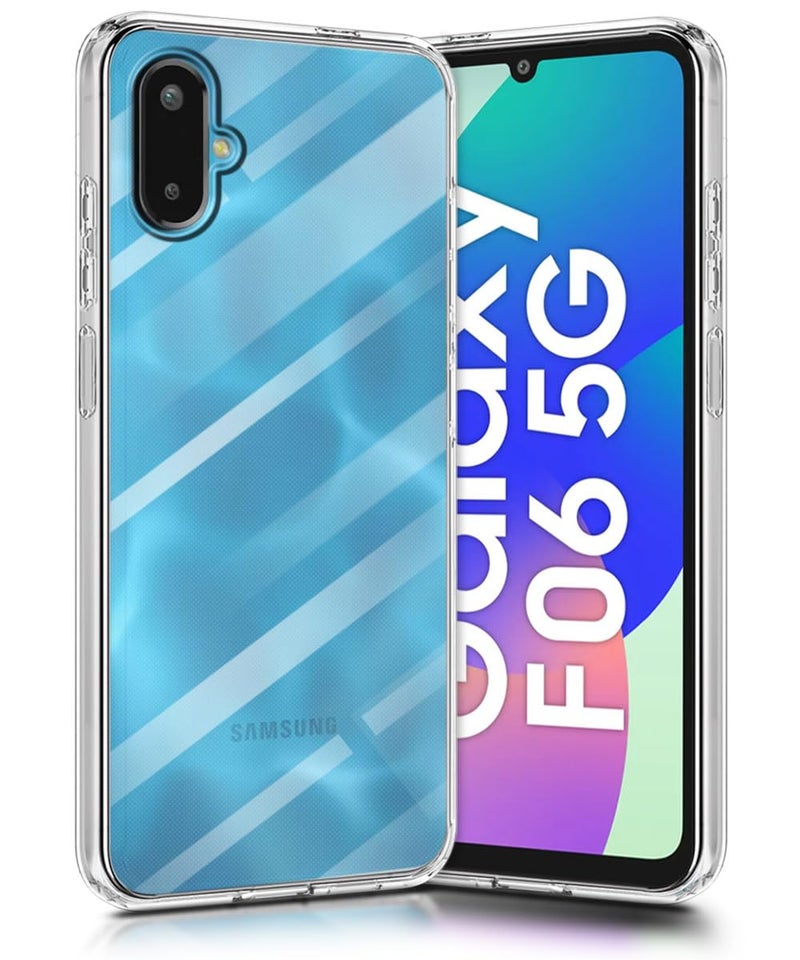 WOW IMAGINE Transparent Back Cover Case for Samsung Galaxy M06 5G | Galaxy F06 5G | Raised Bumps for Full Device & Camera Protection Shockproof TPU Silicone Back Case Mobile Cover – Transparent - Image 2