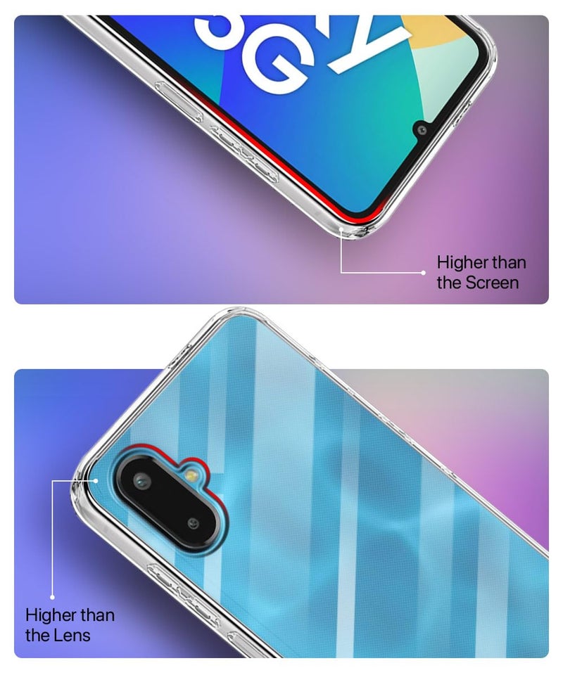WOW IMAGINE Transparent Back Cover Case for Samsung Galaxy M06 5G | Galaxy F06 5G | Raised Bumps for Full Device & Camera Protection Shockproof TPU Silicone Back Case Mobile Cover – Transparent - Image 5