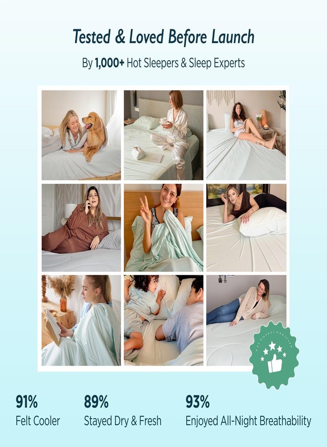 Breescape Cooling Pillow Cases King Size - BlendTek™ Dry & Cool Technology for Hot Sleepers and Night Sweats, 2 Pack Ultra Soft & Smooth Pillowcases for Hair & Skin Care, 20" x 36", Misty Gray - Image 2