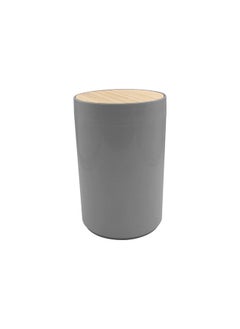 Athens Waste Bin With Bambo Lid 5l - Grey
