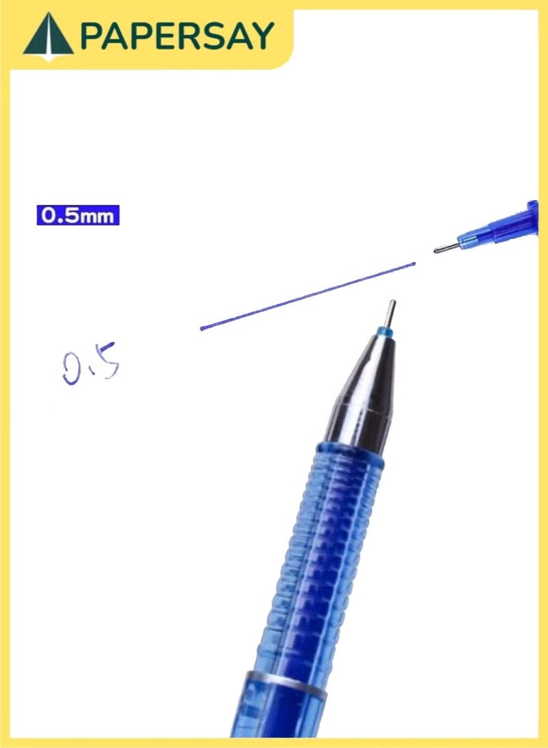 PAPERSAY 6-Piece Erasable Gel Pen Set with 20 Refills - 0.5mm Refillable Pens for Writing, Drawing & Calligraphy (Blue) - Image 4