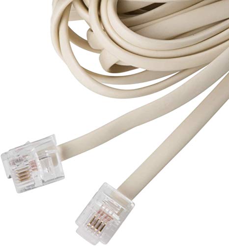 iSoHo Phones Telephone Cords for Landline Phones - Telephone Cords for Landline Into Wall Jack - Superb Sound Quality + Sturdy Materials - Bone Ivory - Compatible with Devices w/a Phone Jack (15ft Phone Cord) - Image 3