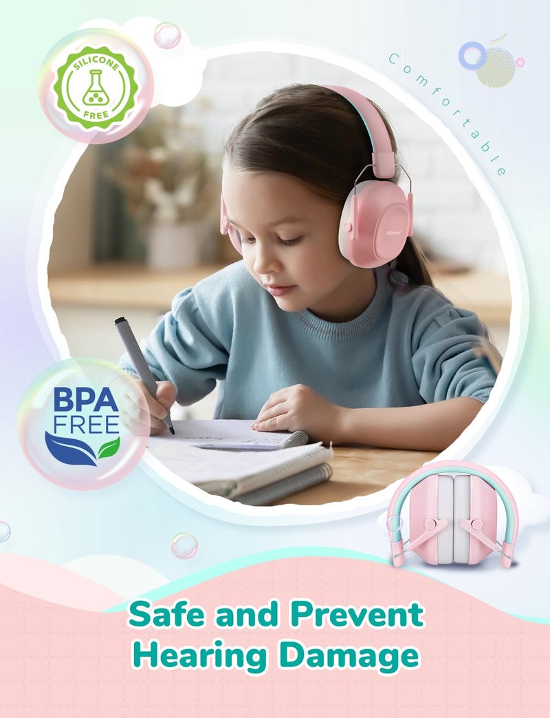 iClever Noise Cancelling Headphones for Kids Adults, SNR 29dB Safety Noise Reduction Ear Muffs for Autism Sensory &Concentration Aid, Ear Hearing Protection for Fireworks/Event/Monster Truck/Concert - Image 3