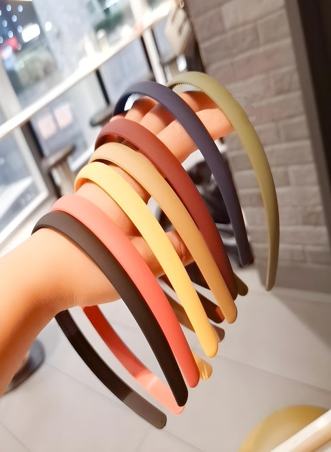 Mjkart 12 Pcs Korean Style Plastic Hair Band Comb Teeth Matte Headbands for Women & Girls – Stylish Hair Accessories for Daily Use (Multicolor) - Image 4