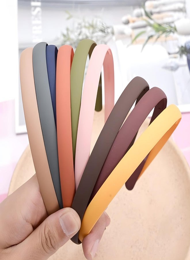 Mjkart 12 Pcs Korean Style Plastic Hair Band Comb Teeth Matte Headbands for Women & Girls – Stylish Hair Accessories for Daily Use (Multicolor) - Image 2