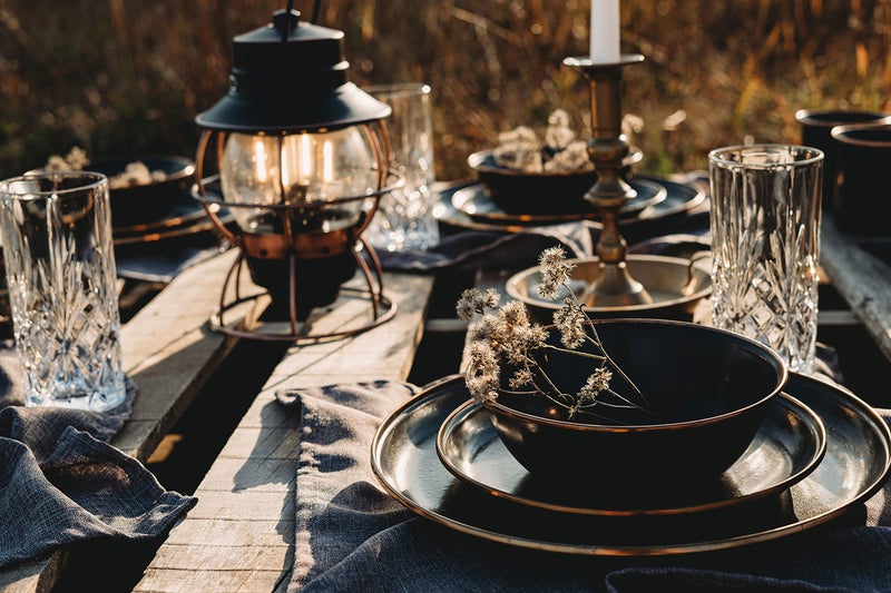 Barebones Enamel Bowl Set - Dish Set of 2 Bowls - Enamelware Set for Camping and Everyday Use (Charcoal) - Image 3