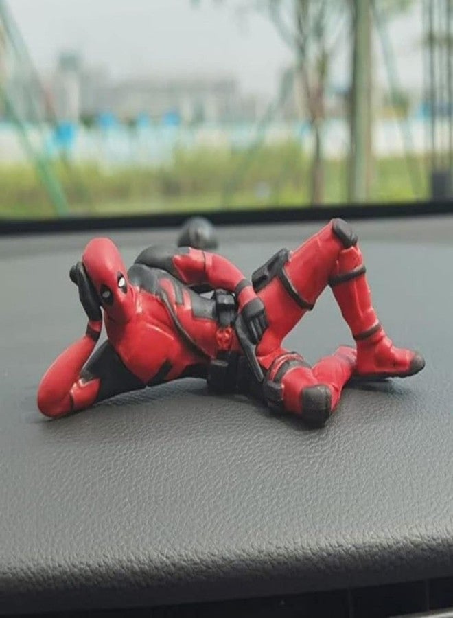 AUTO MT 3 Piece Dead Pool Action Figure PVC Model Movable Joint for Office Desk, Home Decor, Unique Decoration Action Figure for Car Interiors - Image 3