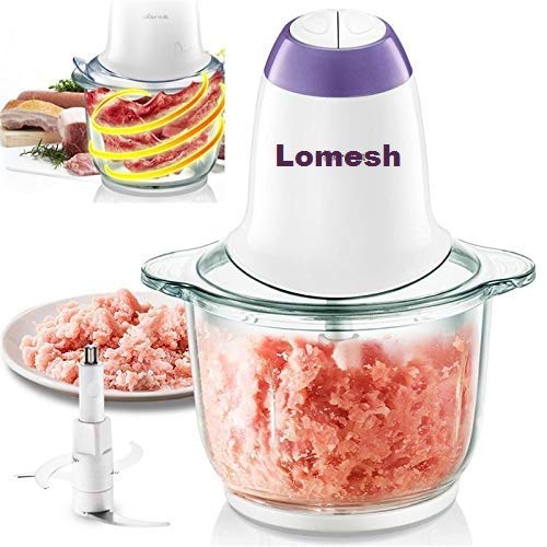 LOMESH Lomesh Electric Plastic 2 Ltr Small Meat Grinder Vegetable Grater Chopper Grinder Food Processor for kitchan Multicolour  - Image 2
