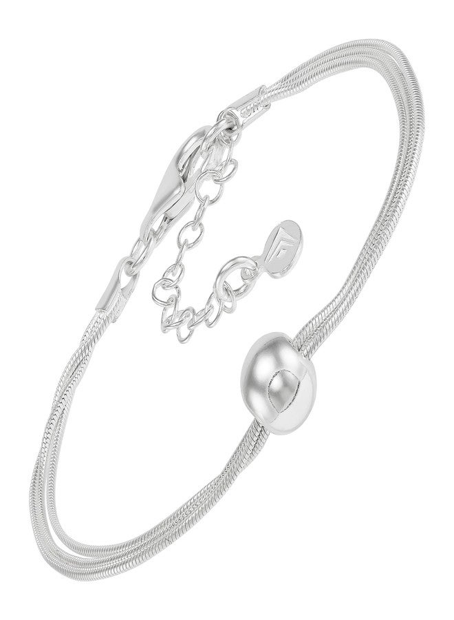 Silpada ‘Thoreau’ Sterling Silver Chain Bracelet, 6.5” + 1.5” - Image 1