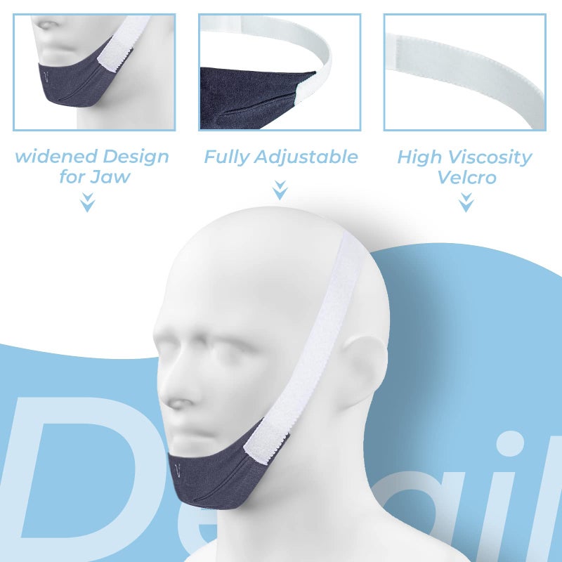 SyunsXoon Chin Strap Replace for ResMed, Adjustable Ventilation Chin Strap to Keep Mouth Closed and Reduce Air Loss, Anti Snoring Chin Straps for Men Women (2 Pack) - Image 3