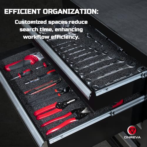 ONREVA Tool Box Foam, 3Pack 16x12x2 inch, Foam Inserts for Cases, Polyethylene Storage Sheets for Toolbox Hard Case, Tool Shadow Insert, Kaizen Organizer Sheet - Image 5