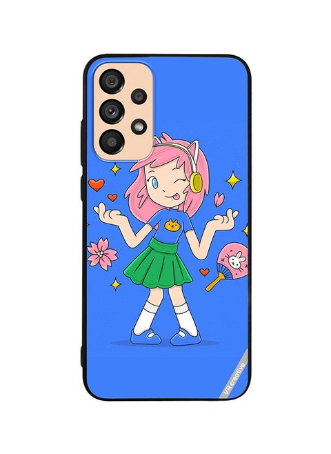 Protective Case Cover For Samsung Galaxy A53 5G Hand Drawn Otaku Vector Design Multicolour
