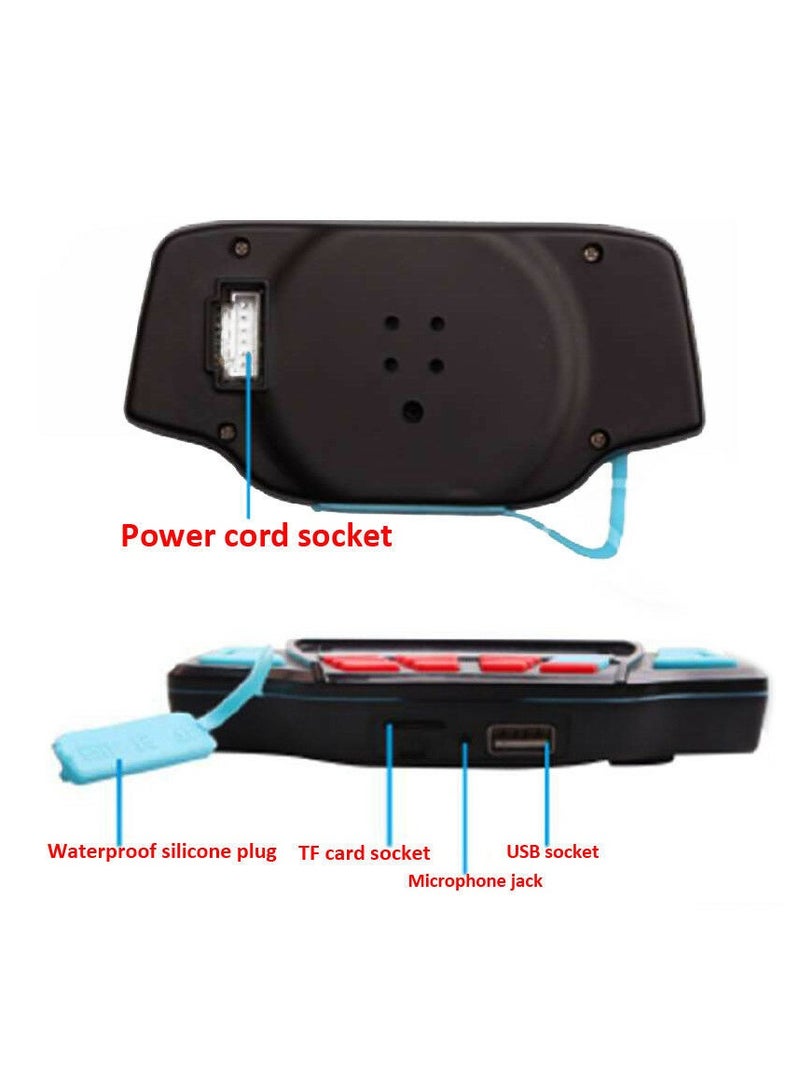 Waterproof Motorcycle MP3 Player Stereo Speaker System USB Memory Card Carrier - Image 2