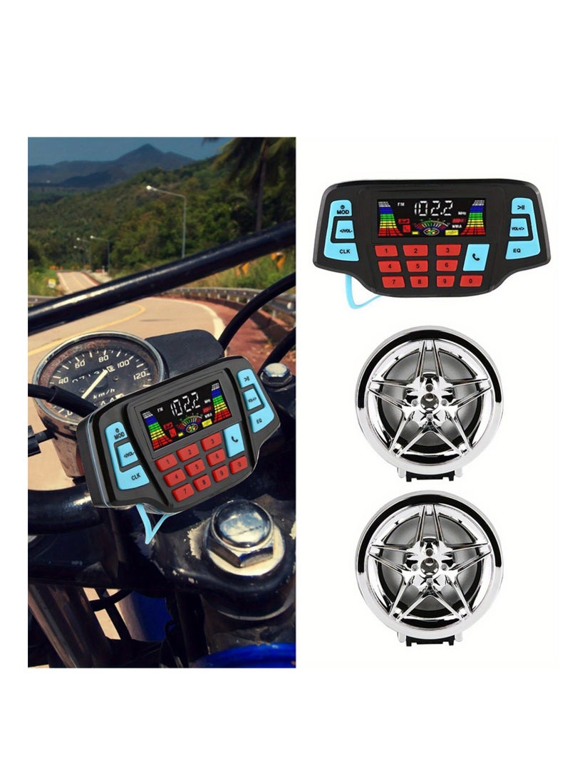 Waterproof Motorcycle MP3 Player Stereo Speaker System USB Memory Card Carrier - Image 4