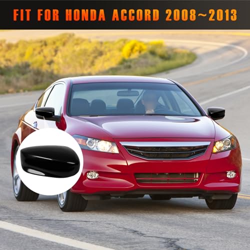 AMSPRAC Passenger Right Side Mirror Cap fit for 2008-2013 Honda Accord,Door Side Exterior Rearview Back Sight Mirror Cover Shell Replacement,Clip-on Slot Type.Right Side,1PCS - Image 2