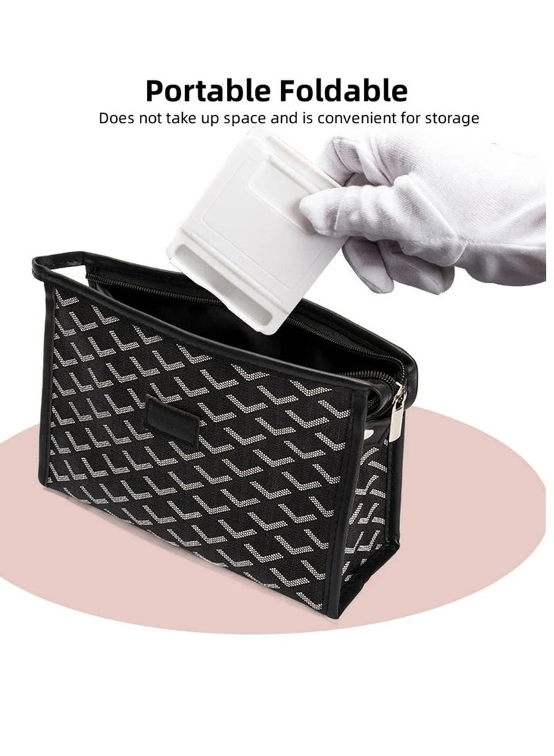 AROAQ Cell Phone Stand, Portable And Foldable Desk Phone Holder, Adjustable Angle Smartphone Support Tablet Stand, Compact And Durable Universal Desk Stand For All Mobile Smart Phone, (Black And Yellow) - Image 3