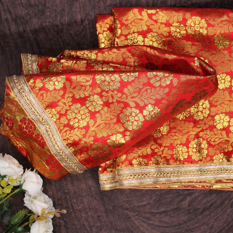 Fully Fully Pooja Assan Cloth for God Idols Sitting and Mandir Decoration Set of 6 Pcs Model Number  - Image 3