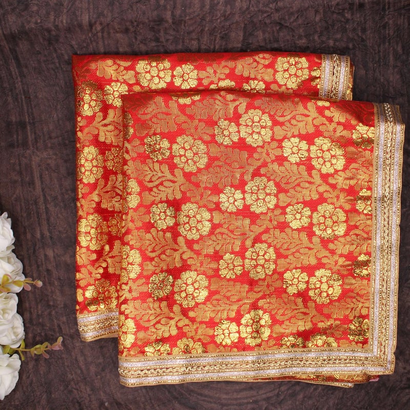 Fully Fully Pooja Assan Cloth for God Idols Sitting and Mandir Decoration Set of 6 Pcs Model Number  - Image 4