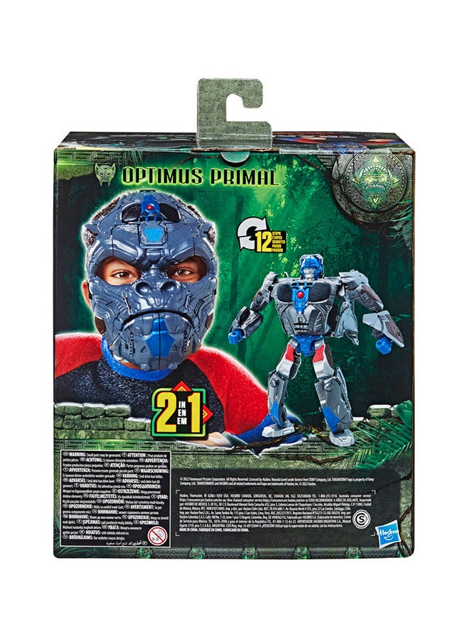 TRANSFORMERS - Rise Of The Beasts Movie Optimus Primal 2-in-1 Converting Roleplay Mask Action Figure For Ages 6 And Up - 9-inch - Image 1