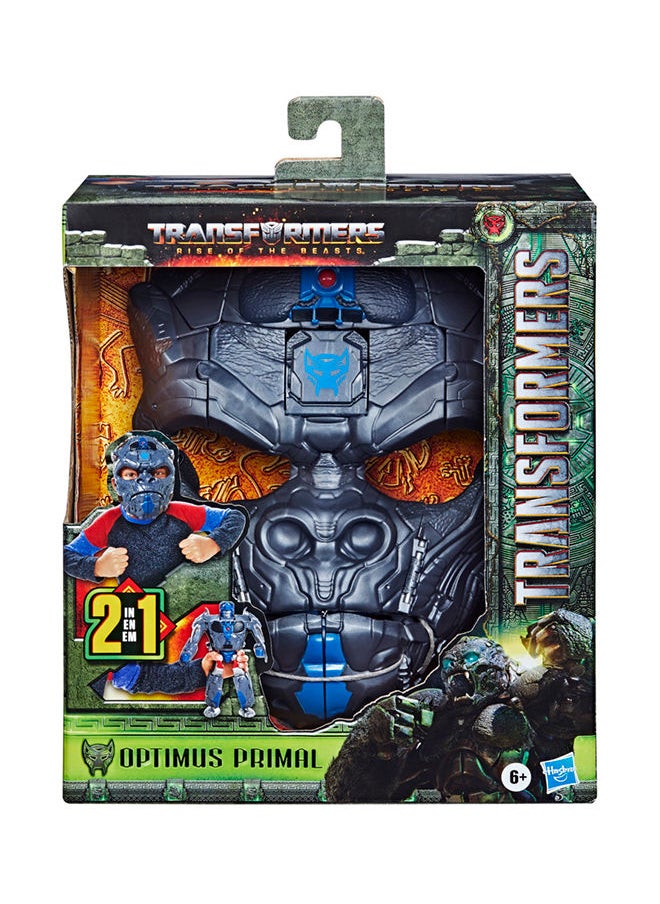 TRANSFORMERS - Rise Of The Beasts Movie Optimus Primal 2-in-1 Converting Roleplay Mask Action Figure For Ages 6 And Up - 9-inch - Image 1