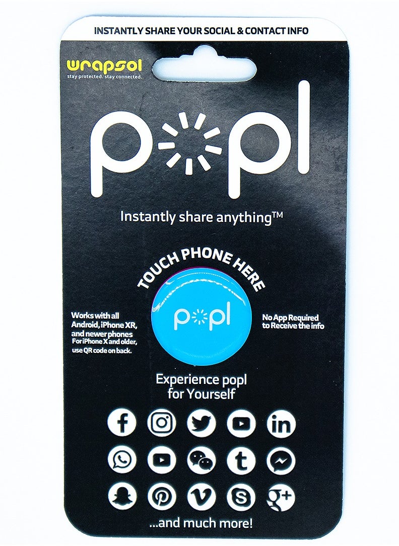 Popl Contact Info Sharing Tag | Popl Instantly Share anything Blue  - Image 4