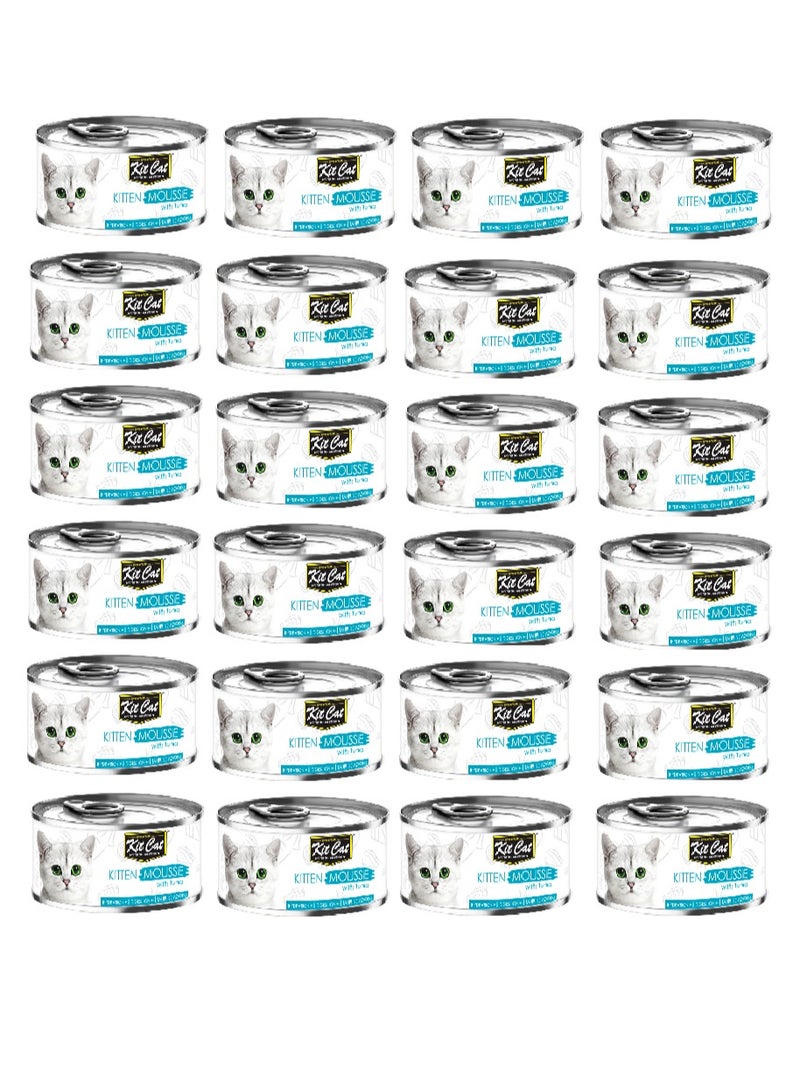 Kit Cat 24 Kit Cat Kitten Mousse with Tuna 80g - Image 1