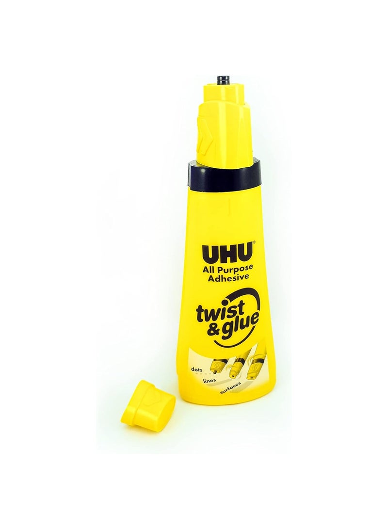 UHU 2-Piece All Purpose Adhesive With Twist Applicator 35ml Content Per Tube - Image 3