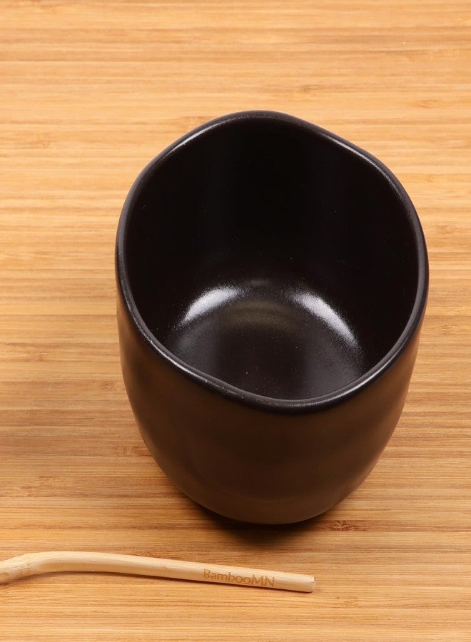 بامبو إم إن وعاء شاي ماتشا تقليدي من بامبو إم إن، أسود، قطعة واحدة - Image 2