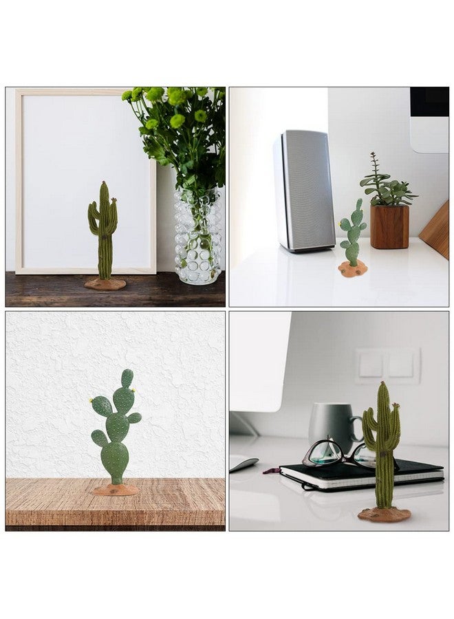 ديسبورتبل نباتات الصبار القابلة للحمل في تيراريوم، قطعتان من نباتات الزواحف لتزيين تيراريوم - 5.5 بوصة محاكاة نبات الصبار لتزيين المناظر الطبيعية للسلحفاة والسحلية والوزغة والتنين الملتحي - Image 5