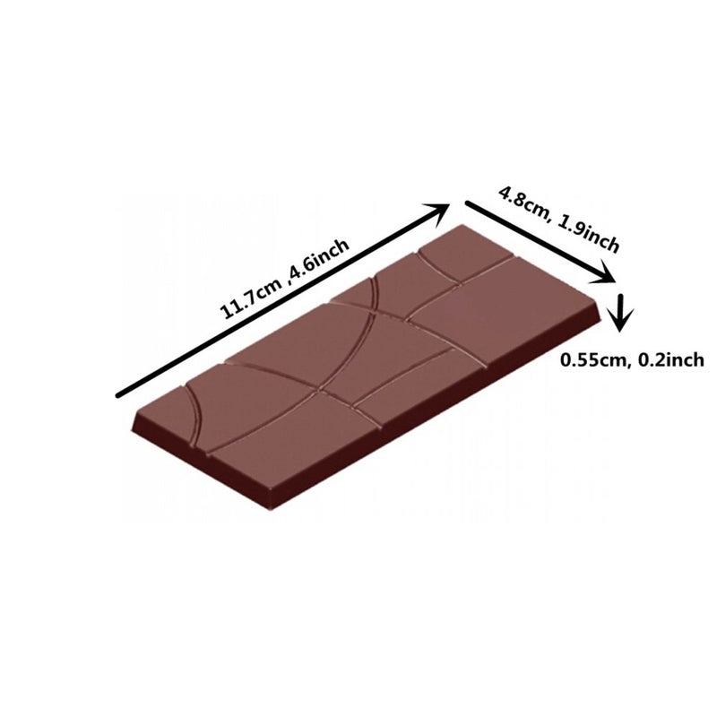 Goldbaking قالب شوكولاتة بار عادي من بولي كربونات لصنع الحلوى بار شوكولاتة فاخر - Image 2