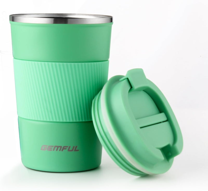 GEMFUL Insulated Coffee Tumbler 380ml Portable Spill Proof for Travel Outdoor - Image 1