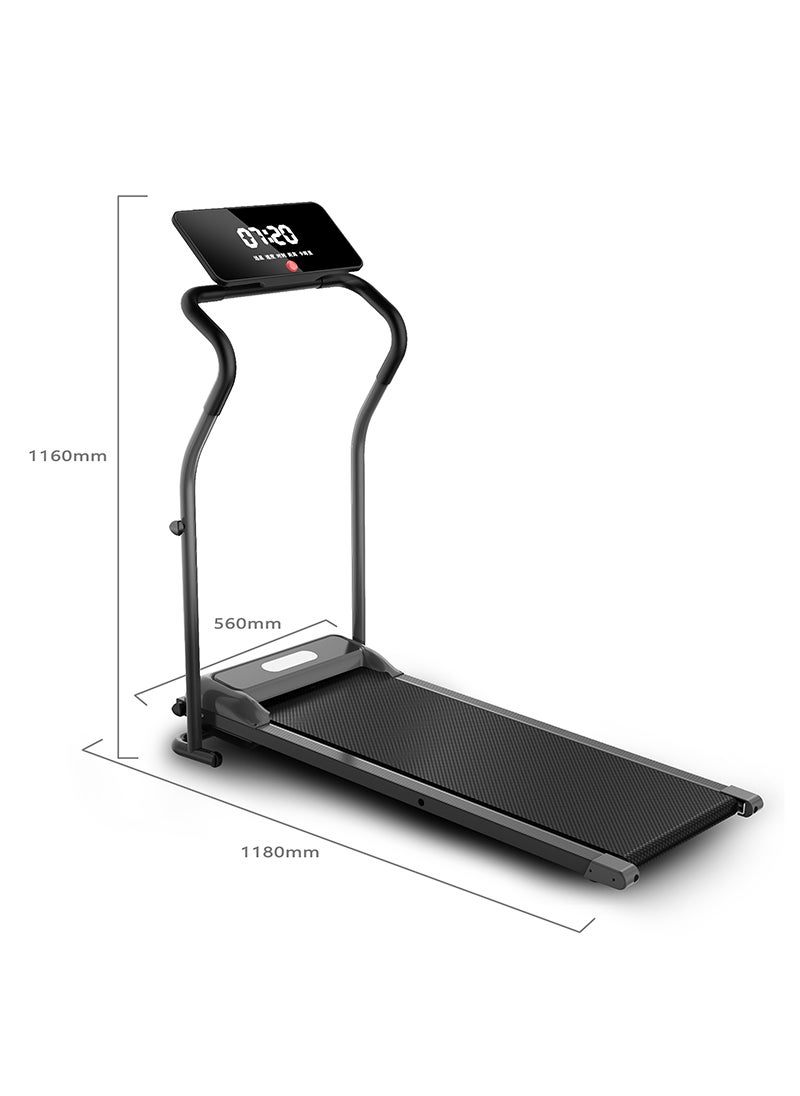 ETG - 1-12 KM/H, Small Home Treadmill with High-Definition Screen, Display Panel Control, with Bracket, Installation-Free and Foldable - Image 1