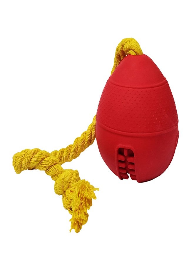 Pawsindia Attractive Bomb Durable Dog Treat Toy | Natural Rubber Toy Non-Toxic, Durable Tough Toy | Fetch, Play, Tug for Medium and Large Dogs-Red for All Breeds - Image 1