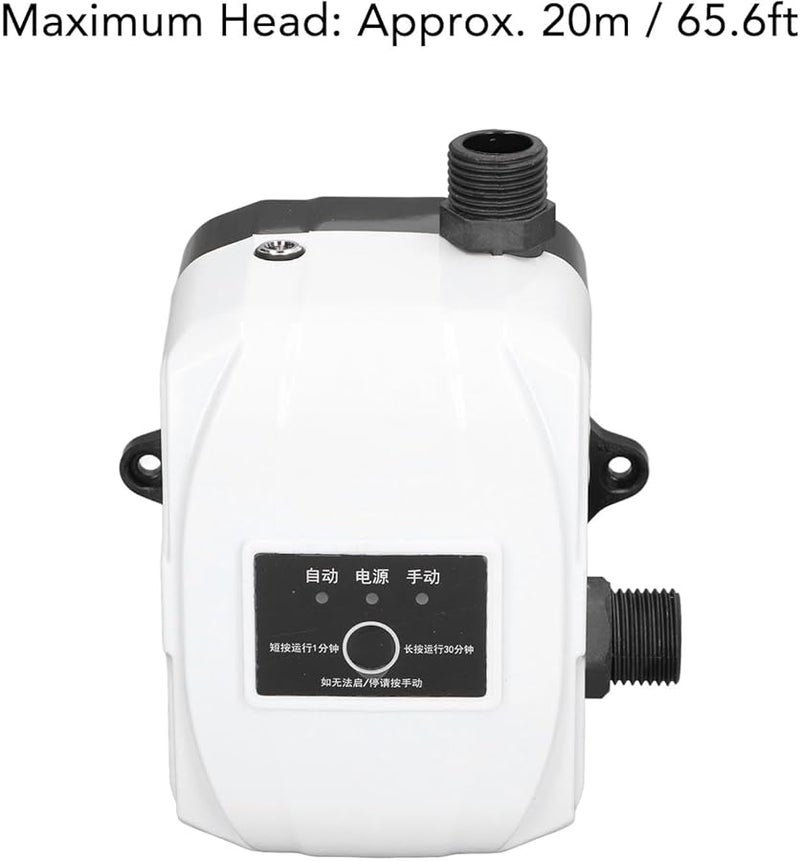 ABS Automatic Water Pressure Pump Low Noise 20m Waterproof Wear Resistant Shower Pump - Image 3