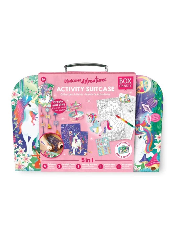 Box Candiy Unicorn Adventure - Travel Suitcase Multi Craft And Activity Set BCS2107 - Image 1