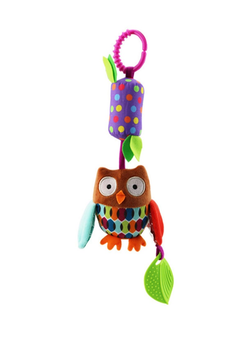 Animal Wind Chimes Bed Hanging, Stroller Pendant, Bell Wind Chimes Car Hanging With Teether (Owl Wind Chime) - Image 1
