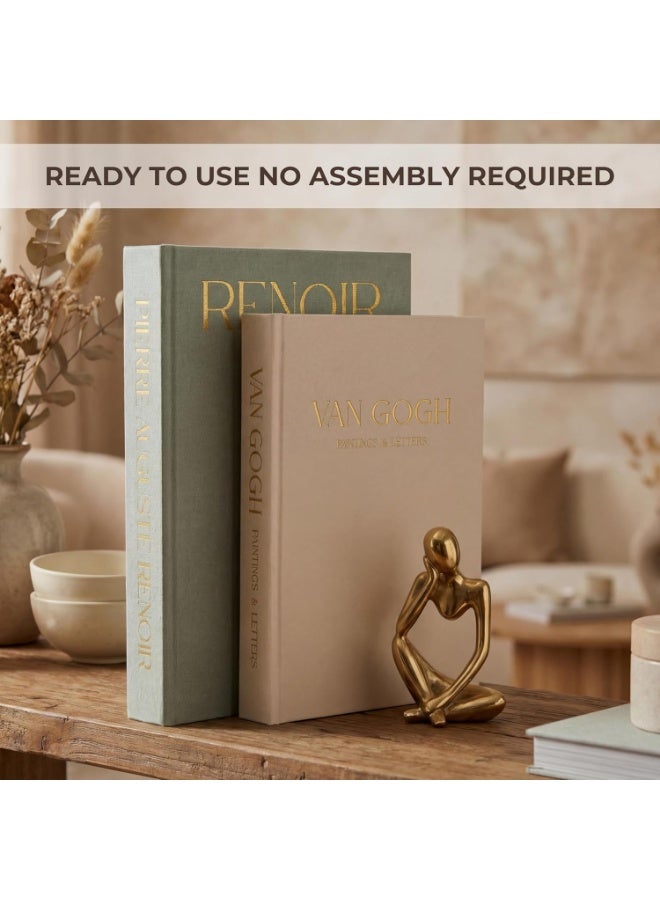 LBMT 2 Pcs Decorative Books with Hidden Storage Box, Premium Linen Fake Books, Stacked Book Decor for Home Decor, Decorative Book Storage Box for Coffee Table, Book Shelf, Living Room, Entryway - Image 4