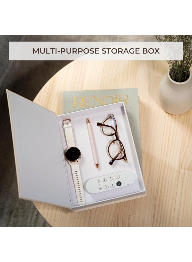 LBMT 2 Pcs Decorative Books with Hidden Storage Box, Premium Linen Fake Books, Stacked Book Decor for Home Decor, Decorative Book Storage Box for Coffee Table, Book Shelf, Living Room, Entryway - Image 3