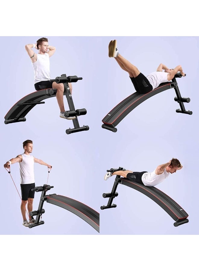 ALCOACH Folding Dumbbell Bench Height Adjustable Incline Exercise Bench， Multi-Functional Home Gym Strength Training Workout Station - Image 4