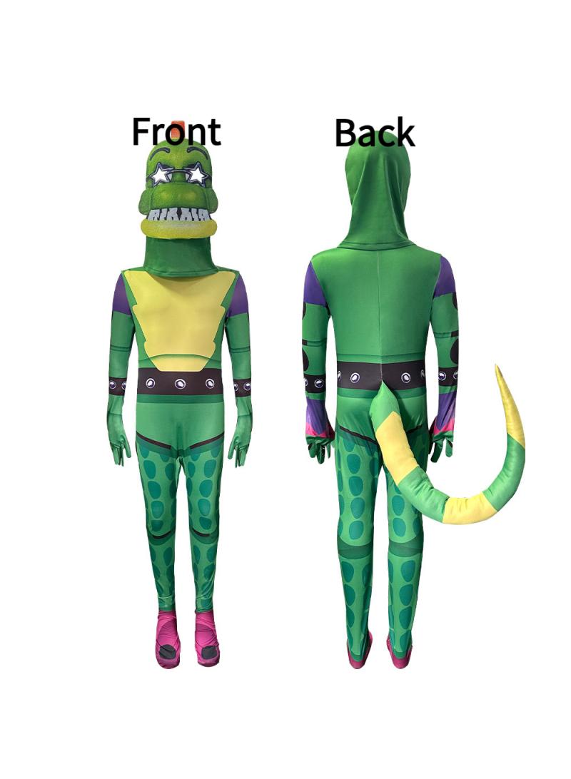 general 1 Set Party Cosplay Five Nights at Freddy's Crocodile Costume For Kids Adult With Masks - Image 1