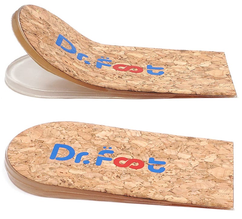Dr.Foot دعامة كعب د. فوت لتفاوت طول الساقين، نعل لزيادة الطول لكعب القدم، آلام الكعب، إصابات رياضية، والتهاب وتر العرقوب (2 طبقات: صغير - للنساء 4.5-9.5 | للرجال 6-8.5) - Image 1