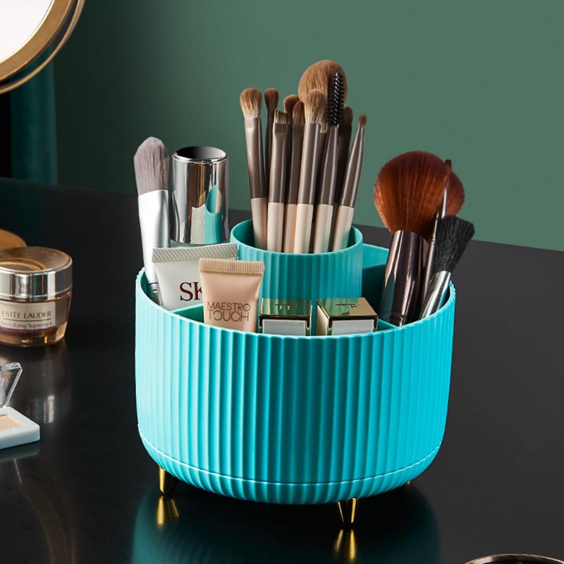 fanado 360Â° Rotate Makeup Brush Holder Organizer, Makeup Organizers Countertop, Makeup organization and Skincare Storage with Gift Box Packing for Vanity, Desktop, Bathroom (Blue) - Image 3