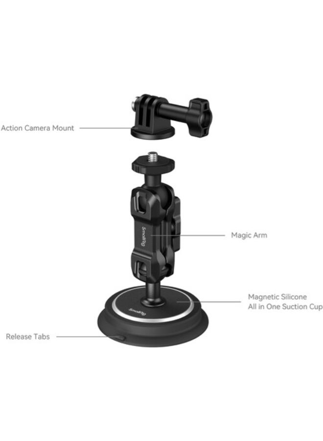 SMALLRIG SmallRig Magic Arm & Magnetic Suction Cup Mounting Support Kit for Action Cameras - Image 5