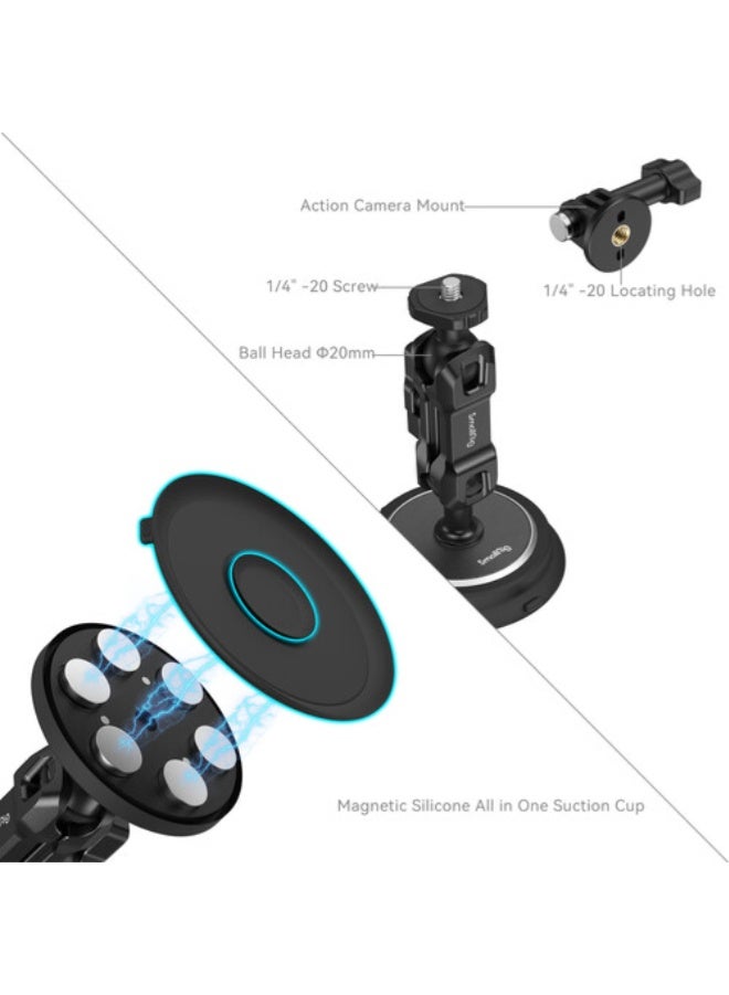SMALLRIG SmallRig Magic Arm & Magnetic Suction Cup Mounting Support Kit for Action Cameras - Image 4