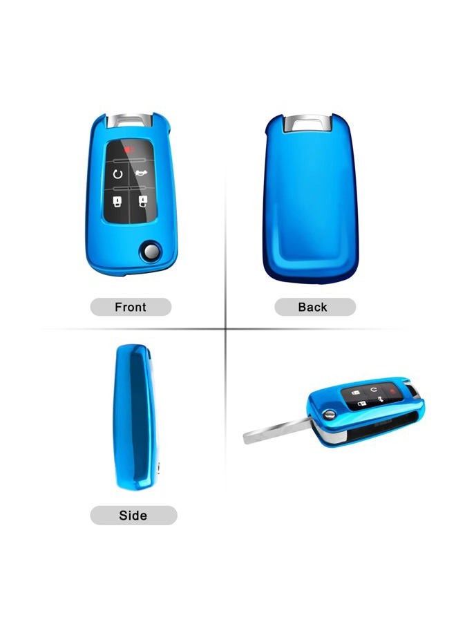 QBUC for Chevrolet Key Fob Cover With Keychain for Chevy Chevrolet Malibu Cruze Camaro Volt Equinox Sonic Impala Buick Regal - Image 3