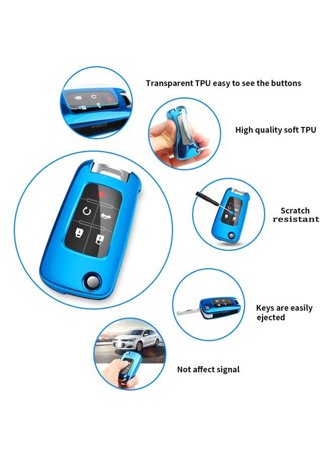 QBUC for Chevrolet Key Fob Cover With Keychain for Chevy Chevrolet Malibu Cruze Camaro Volt Equinox Sonic Impala Buick Regal - Image 4